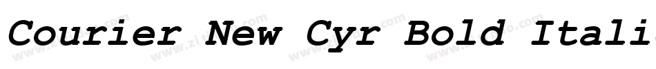 Courier New Cyr Bold Italic字体转换